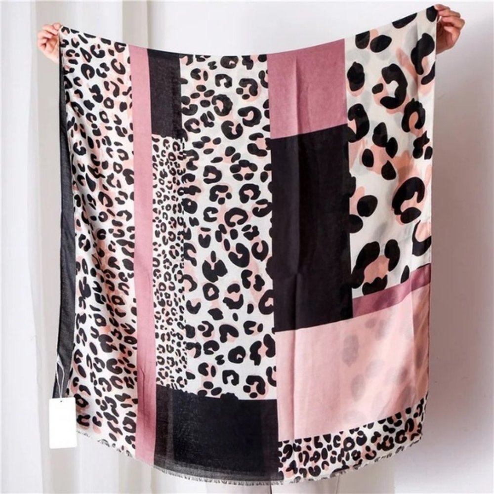 Blush Rush Animal Print Lux Designer Inspo Scarf